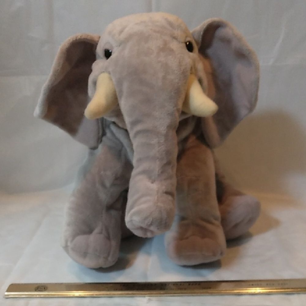 Large Gray Elephant Plush 12" Stuffed Animal